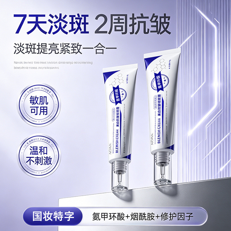 Anti-Freckle Cream, Whitening, Anti-Wrinkle, Anti-Freckle Cream, Niacinamide, Hydrating, Moisturizing, Lightening Spots, Tranexamic Acid Cream, Locking in Moisture and Rejuvenating Skin for Women