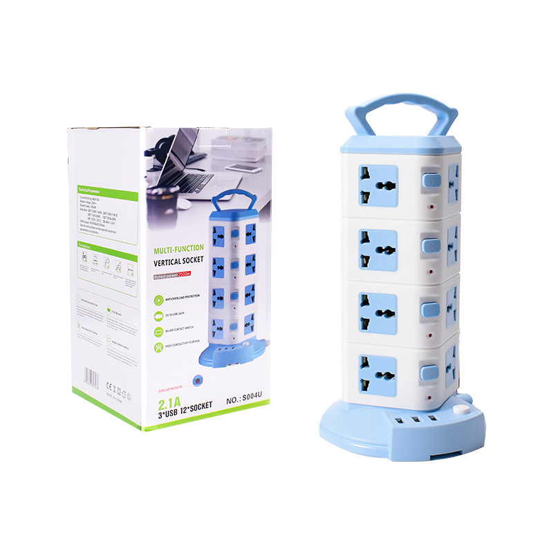 Dos capas, tres capas, cuatro capas, cinco capas, 3USB TYPE-C, enchufe portátil vertical de escritorio de oficina