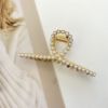Hairgrip, crab pin from pearl, elegant big ponytail, simple and elegant design