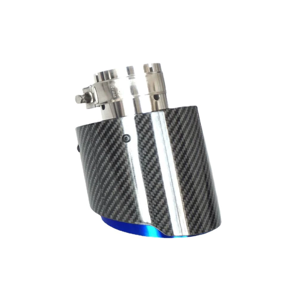 [Baked Blue] Производители хвостового горла из углеродного волокна большого диаметра 114 мм напрямую поставляют общее хвостовое горло для модификации автомобильного выхлопа