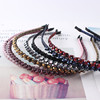 Fashionable belt, crystal, headband, multicoloured hair accessory, simple and elegant design