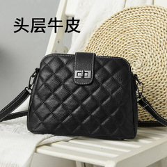 クロスボーダー卸売本革バッグ女性メッセンジャーバッグ新ファッション Lingge 女性バッグ大容量通勤ショルダーバッグ