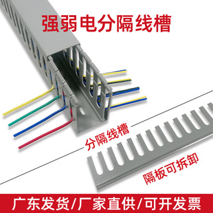Dividing line slot plate strong and weak electric double-layer gray thick PVC distribution cabinet for electric cabinet separate wire slot