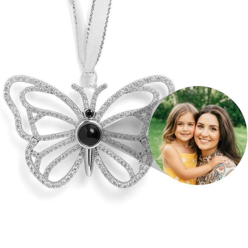 Cross-Border Christmas Butterfly Projection Pendant 10mm Personalized Christmas Tree Pendant Photo Color Picture Customization Cross-Border Christmas Butterfly Projection Pendant 10mm Personalized Christmas Tree Pendant Photo Color Picture Customization