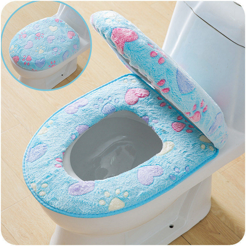 toilet seat cover set bathroom wc warm w...