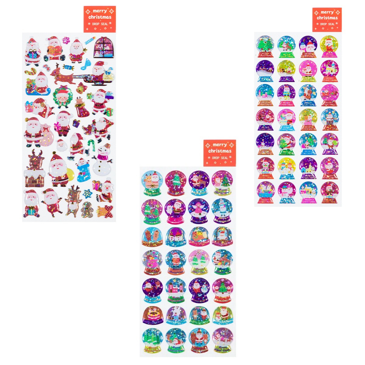 YT-DJ 크리스마스 핫 스탬핑 크리스탈 스티커 No. 204-206 랜덤 1개