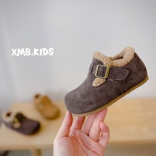 2025年冬季新款童鞋小女孩气质潮款棉鞋英伦风加厚保暖女童勃肯鞋