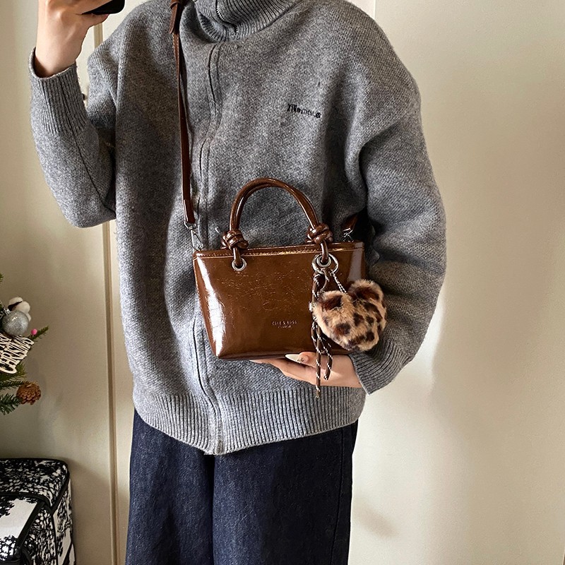 Transfronterizo mayorista otoño invierno retro bolso 2024 nueva moda pu bolso de cubo bolso de nicho universal bolso de mujer