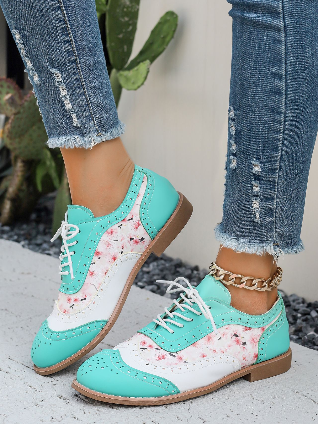 Dámské boty ve stylu brogue, velké velikosti_voghion.com