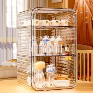 Baby Tableware Storage Box Baby Bottle Storage Box Baby Food Supplies Storage Cabinet Bowl Chopsticks Drain Rack Cupboard