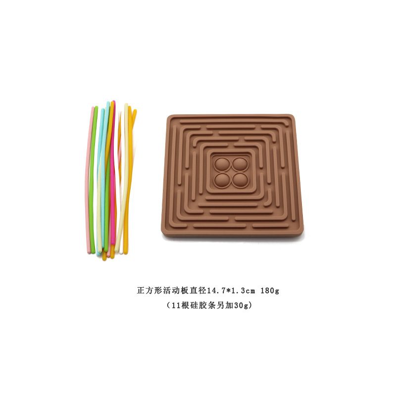 사각 버블 스타일 - 핑크(실리콘 스트립 12개 및 검정색 천 가방 포함)