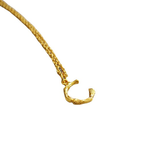 Euro-American Celi Trendy Retro Creative 26 English Letters 1.5cm Bamboo Joint Pendant Simple and Versatile Necklace