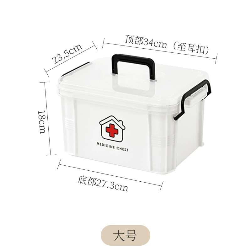 Medicine Storage Box — Large Capacity Multi-Layer Home First Aid Box, Portable PP Plastic (Medium–XL)