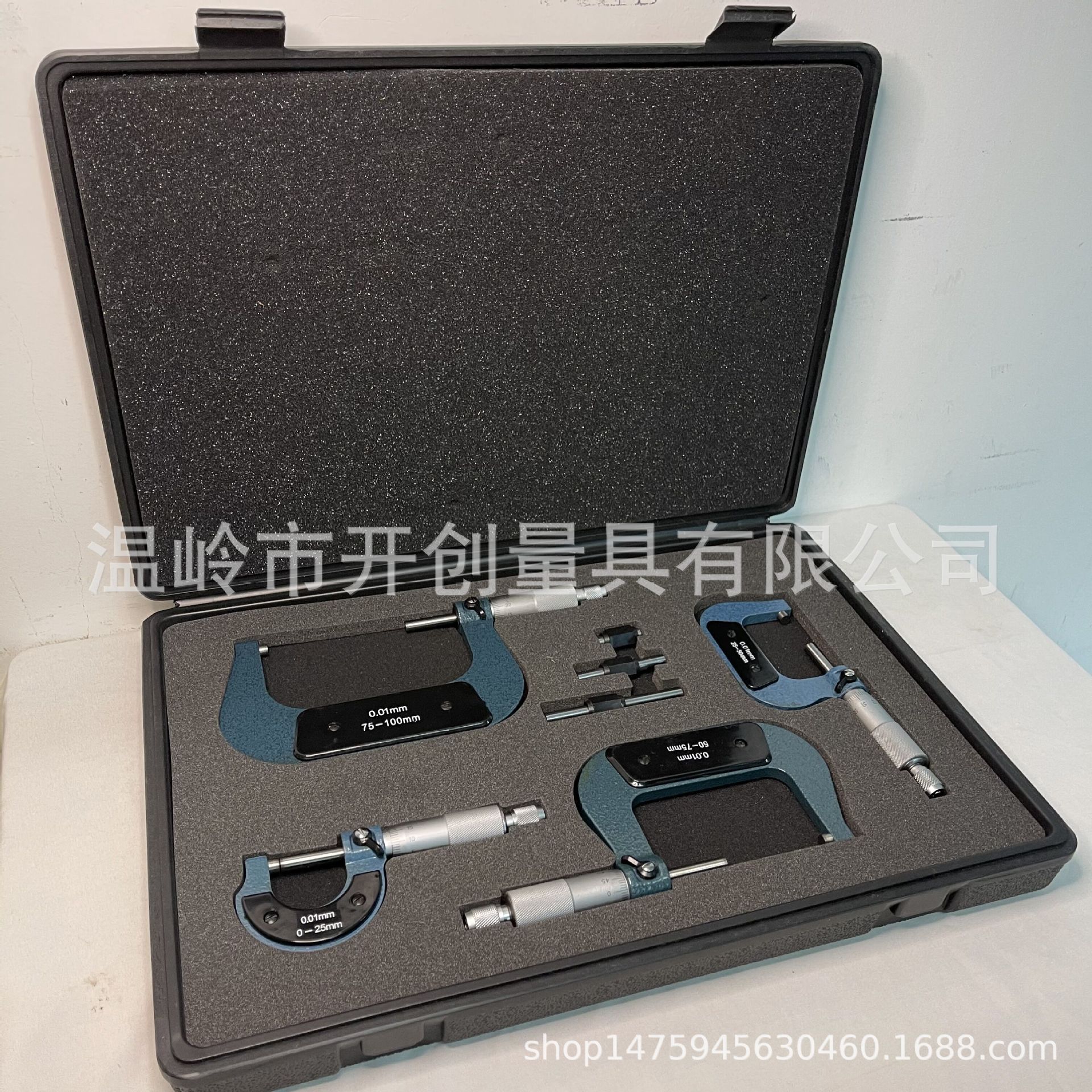 外径千分尺四件套装精度0.01高精度数显尺测厚仪螺旋测微器工业级