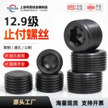 12.9级公制喉塞内六角堵头螺塞油塞丝堵细牙止付螺丝M10到M42