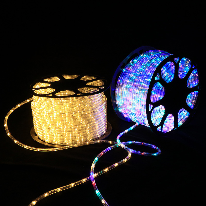 Led Outdoor Waterproof Round Two-Wire Rainbow Tube Light for Courtyard Garden Scene Decoration Atmosphere Lighting Neon Lights Led Outdoor Waterproof Round Two-Wire Rainbow Tube Light for Courtyard Garden Scene Decoration Atmosphere Lighting Neon Lights