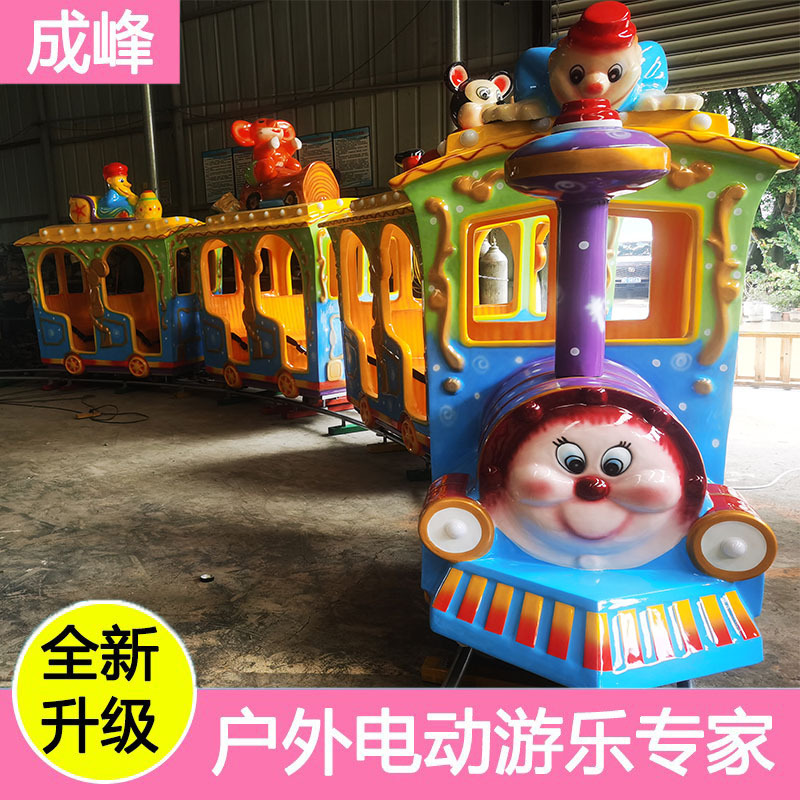 儿童小火车游乐场景区户外轨道火车 商场摆摊观光无轨小火车厂家