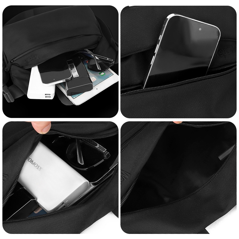WEPOWER nuevo bolso de pecho simple, bolso de negocios coreano para hombres, bolso de hombro para móviles deportivos casuales.