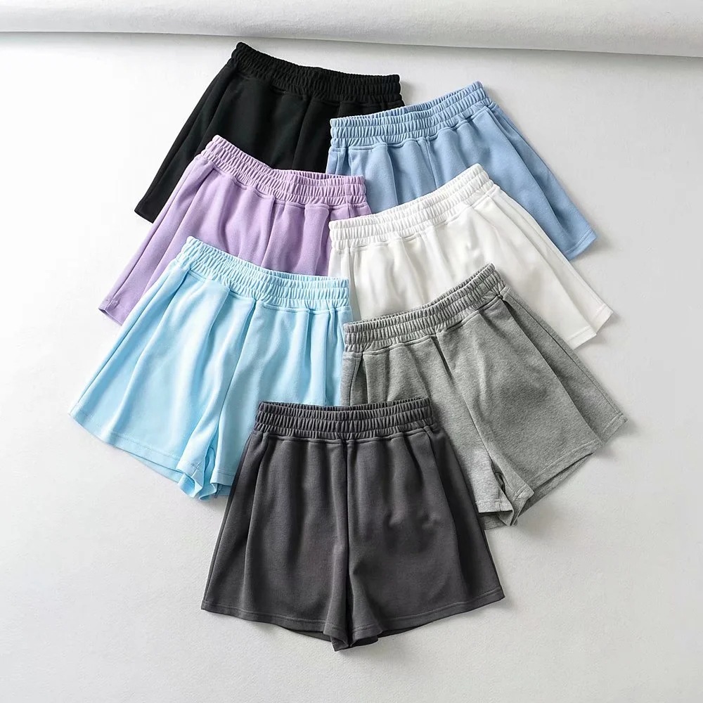 fashion loose elastic high waist thin sports casual shorts  NSAC52926