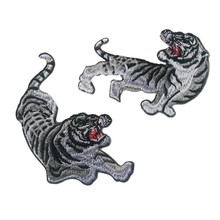 电脑绣花章加工卡通老虎服装贴花贴布绣可现货商标绣花图案厂批发