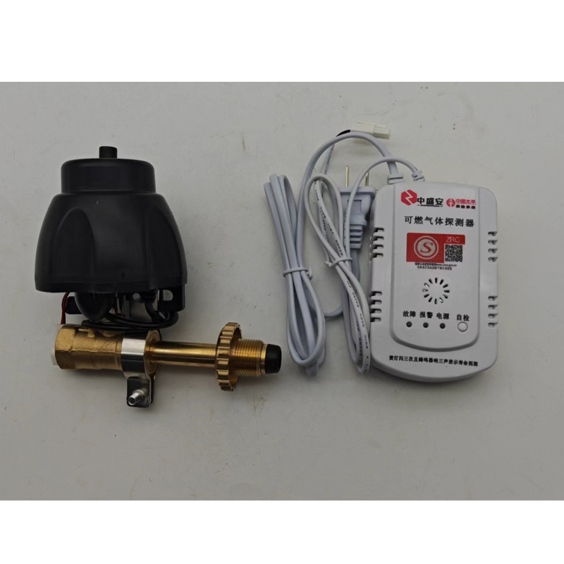 中盛安燃气报警器家用液化气体报警探测器厨房然气泄漏自动关阀门