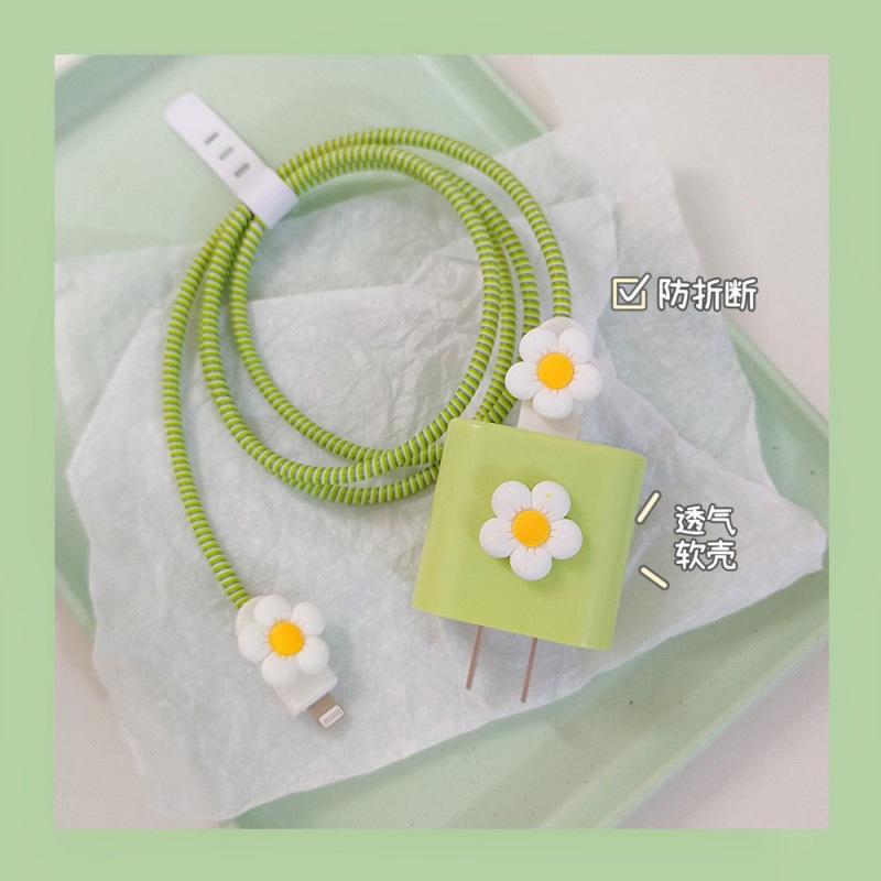 Aplicable a la cubierta protectora del cable de datos iPhone13/14/15 cubierta protectora estándar europea y americana de Apple 20W cargador