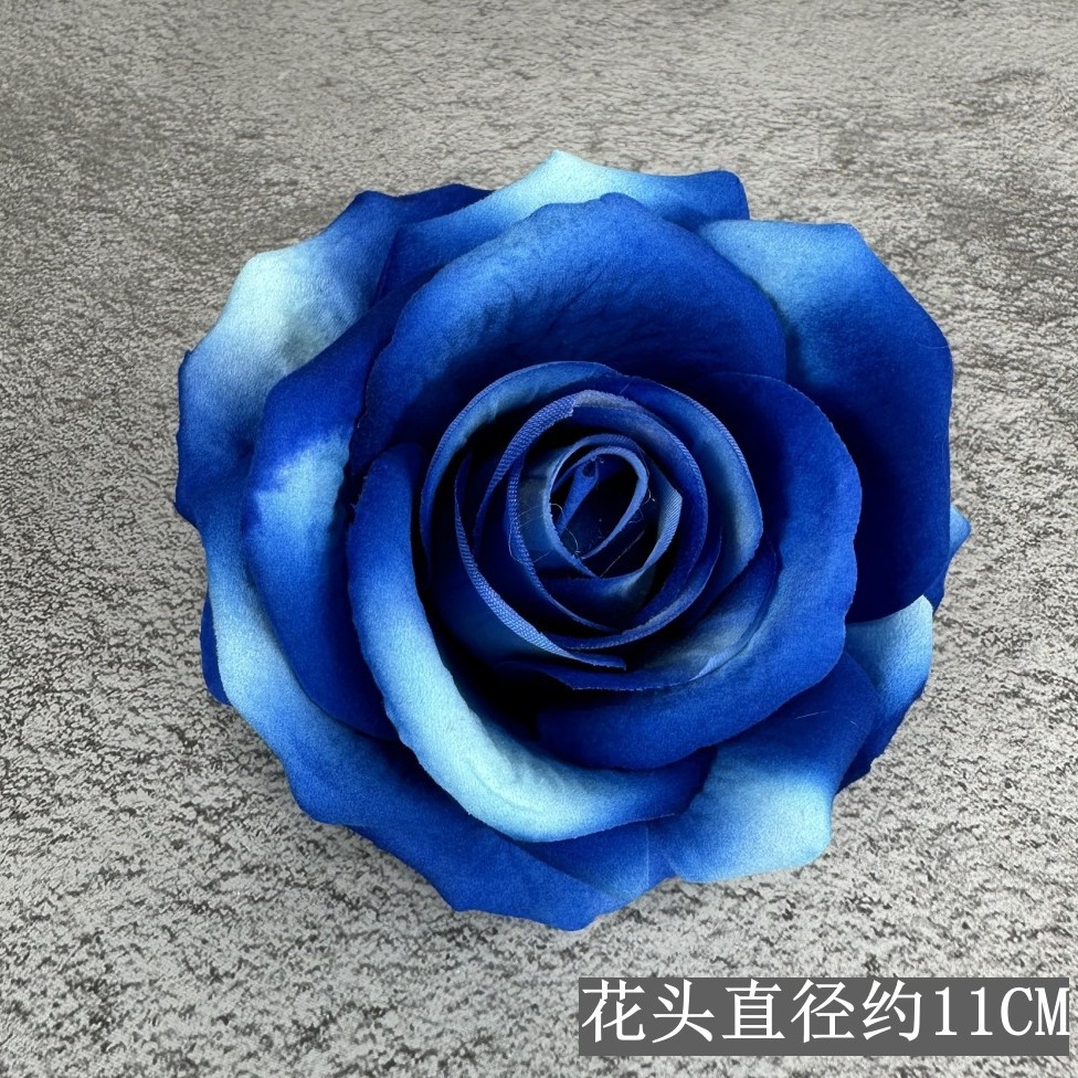 Franela artificial flor Rosa cabeza ramillete rojo boda flor pared tiro apoyos flor artificial arco flor artificial al por mayor