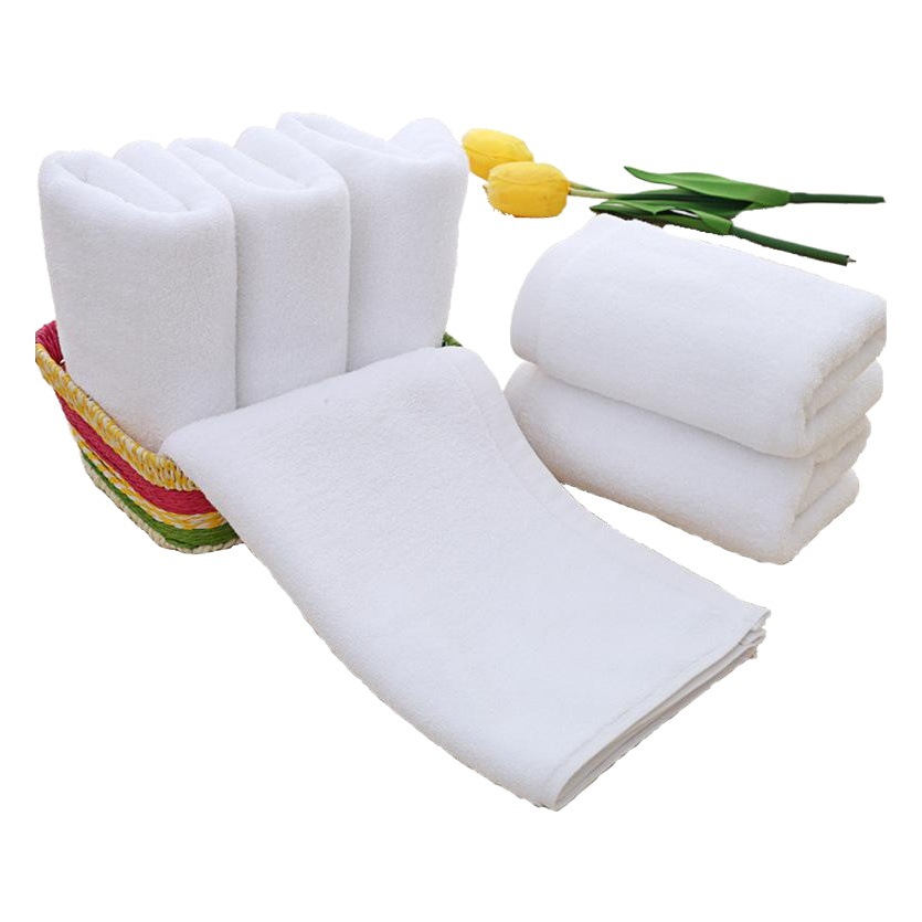 White towel cotton hotel bath disposable pedicure pure cotton hotel towel wholesale logo white towel