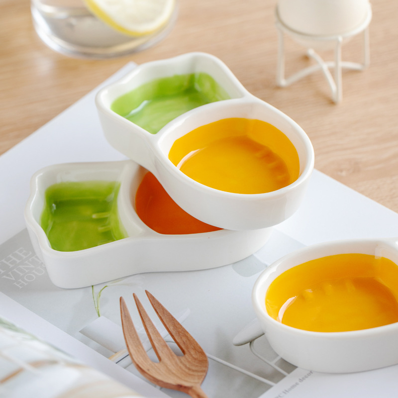 Hámster de cerámica olla de comida anti-Flip lindo plato pequeño olla de comida suplemento alimenticio olla anti-mordedura cuenca de agua de alimentación de alimentos tazón de alimentación