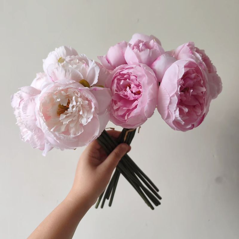 7 Artificial Luyuan Peonies for Wedding Photography, Floral Arrangements, Living Room, Dining Table, and Model Room Decoration