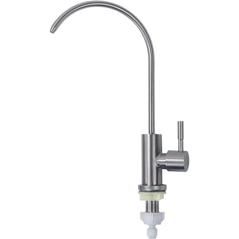 Direct drinking water faucet 2 points household kitchen water purifier accessories 304 stainless steel gooseneck pure water purifier faucet