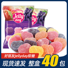 韓國進口好麗友水果味夾心軟糖網紅兒童糖果芒果味橡皮糖休閑零食