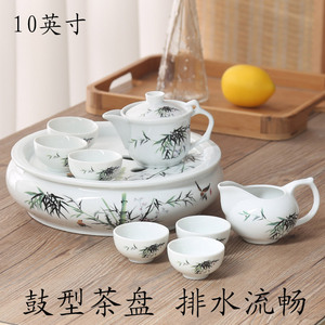 潮汕功夫茶茶具套装 家用小客厅瓷整套家庭简约陶瓷喝茶茶壶茶盘