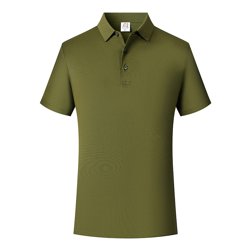 Anti-ácara 5A algodón antibacteriano de alta gama con solapa de manga corta camiseta antiarrugas ropa de trabajo transpirable polo comercial personalizada