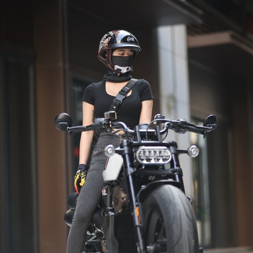 Helmet Men Motorcycle Plate Half Helmet Retro Helmet 3C Certified All-Season Transparent Lens Women Summer Slip Helmet