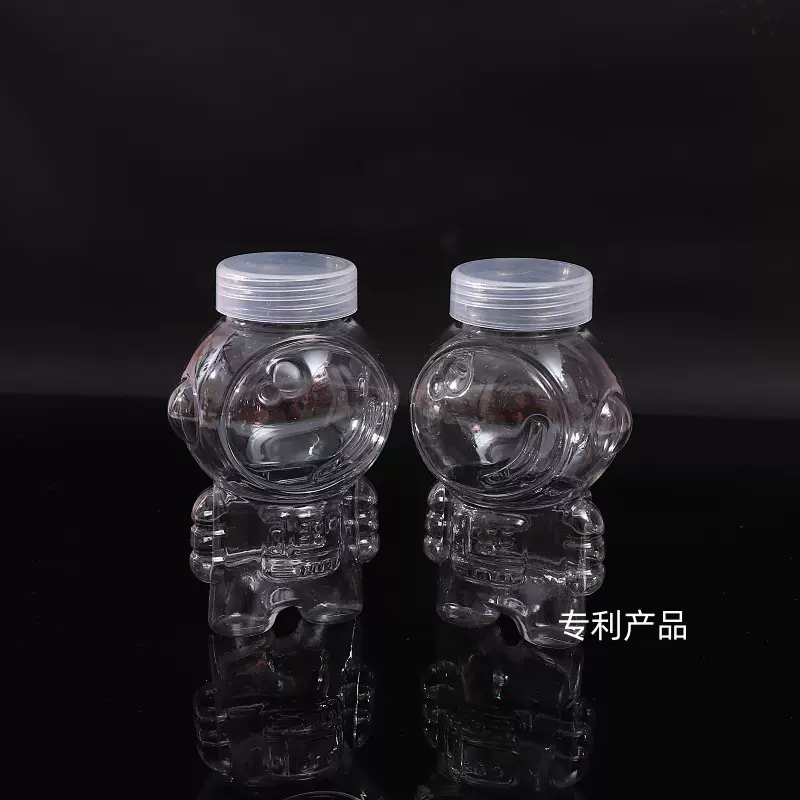 宇航员卡通瓶pet假水瓶120ml太空人塑料瓶直播美甲DIY饰品异形瓶