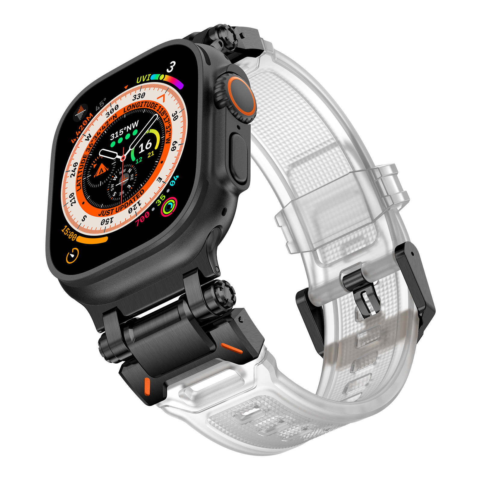 Adecuado para Apple Watch Correa iwatch ultra2/s9876se aleación de titanio conector TPU Correa hombres y mujeres nuevo