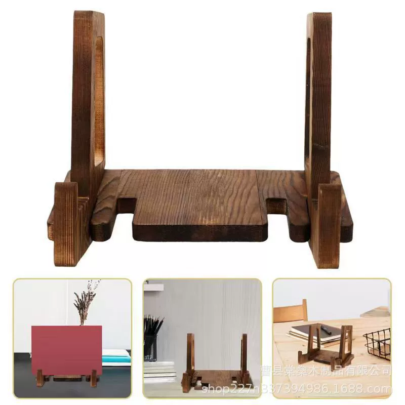 Стенд для кухонных плит из массива дерева для хранения пластинок подставка для чтения рабочего стола деревянная книжная подставка для плоских держателей источника