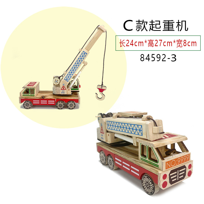 【木の車シリーズ】木のロケットの模型のおもちゃの新型の長征5号のロケットは子供のおもちゃを並べます。|undefined