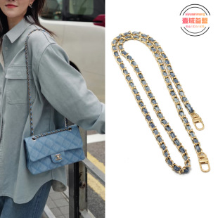2024 Cross-border New Product Bag Chain Crossbody Denim Leather Chain Metal Bag Chain Bag with Mobile Phone Hanging Chain