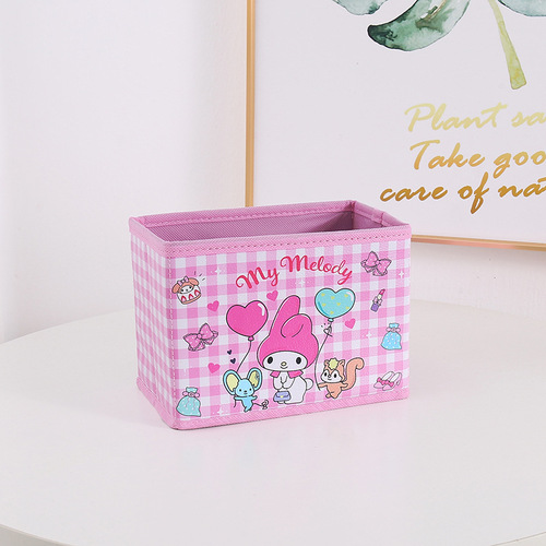 Japanese cartoon PU desktop miscellaneous small storage box office bedroom wardrobe foldable storage box