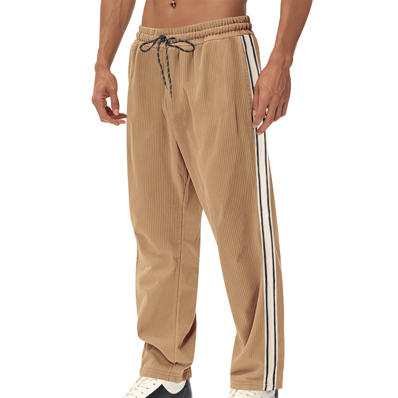Nuevo transfronterizo nuevo otoño y invierno para hombres nuevos pantalones deportivos estadounidenses simples y casuales sueltos de velcro