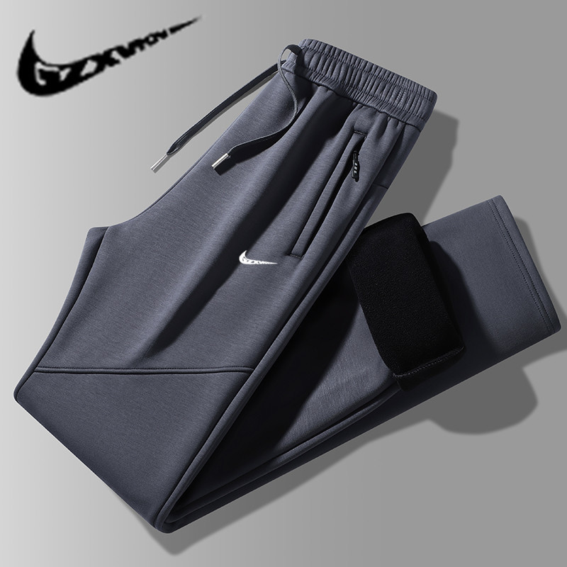 Men's 2025 Autumn and Winter Three-Proof Fleece-Lined Pants Men's Graphene Cotton Pants Large Size Casual Sweatpants Men's Cross-Border Hot Sale