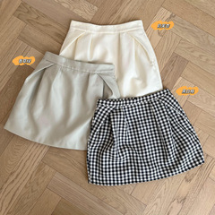 新しいクラシックな白黒チェック柄ショートスカート女性の夏のデザイン多用途カジュアルバドショートスカート