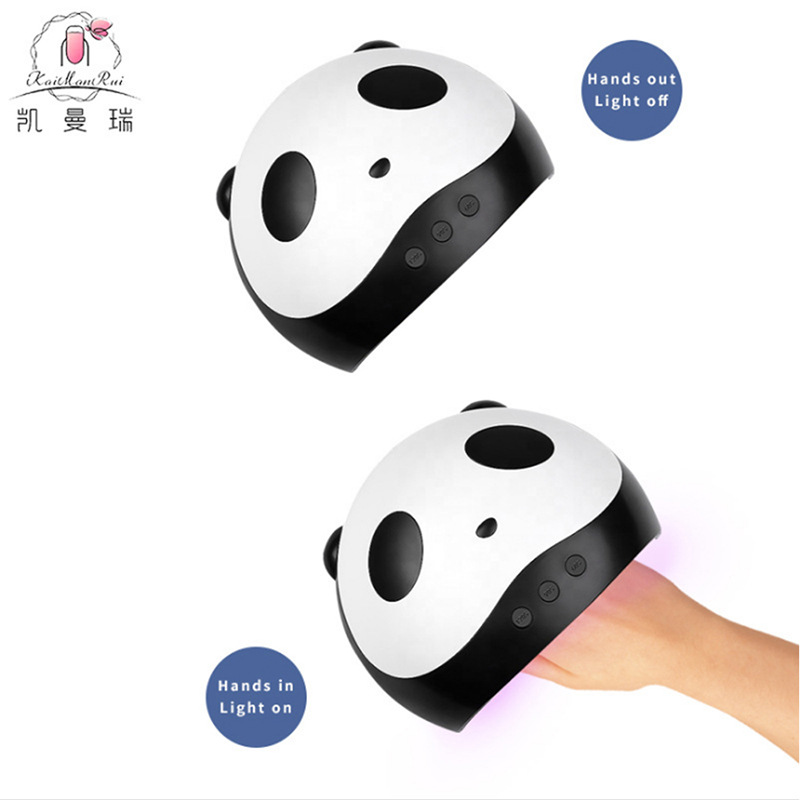 Transfronteriza nueva Panda lámpara de fototerapia de uñas 54W no Negro mano de secado rápido inteligente máquina de fototerapia de uñas en stock al por mayor