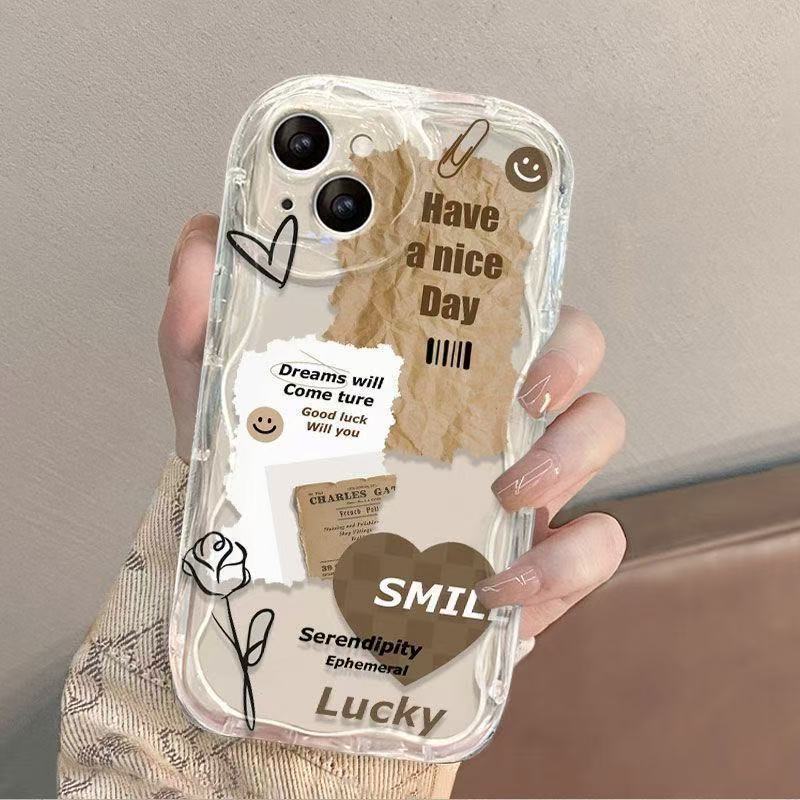 Café inglés retro para Apple 16promax funda para teléfono móvil 12 Europa y América iphone14 Japón y Corea del Sur 13 nuevo estilo 15