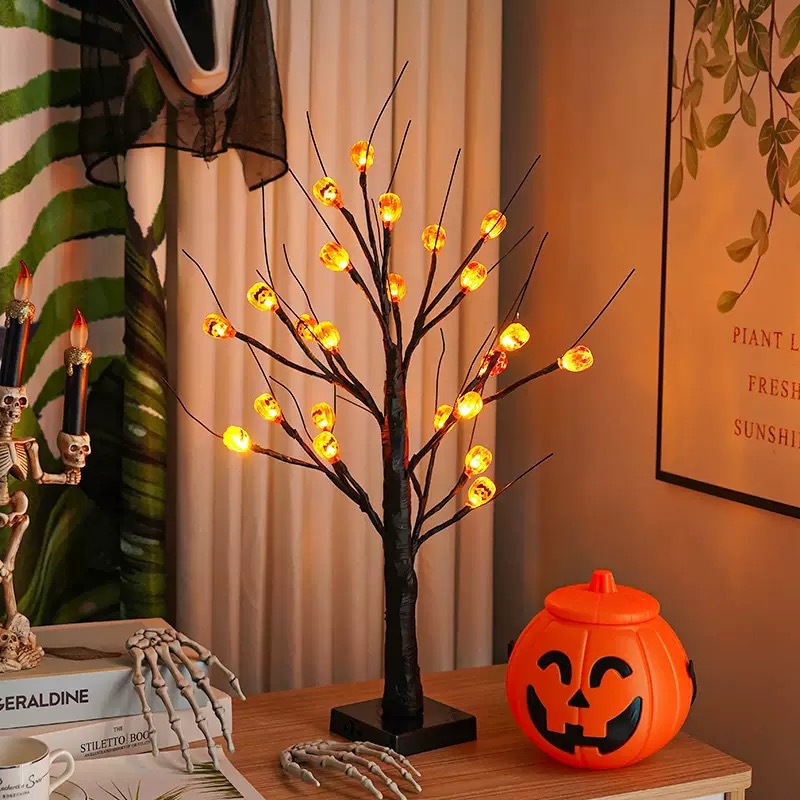 24 lámparas - lámparas de árbol de calabaza
