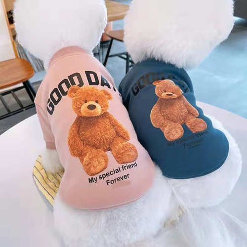 Autumn/Winter Korean Version Dog Pet Teddy Clothes Supplies Bichon Fleece Sweatshirt Manufacturer Cat Kitten Dog Clothes