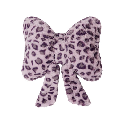 Waist support, Cross-Border Car Headrest Neck - rabbit-fur-leopard-print-ribbon-waistband-purple