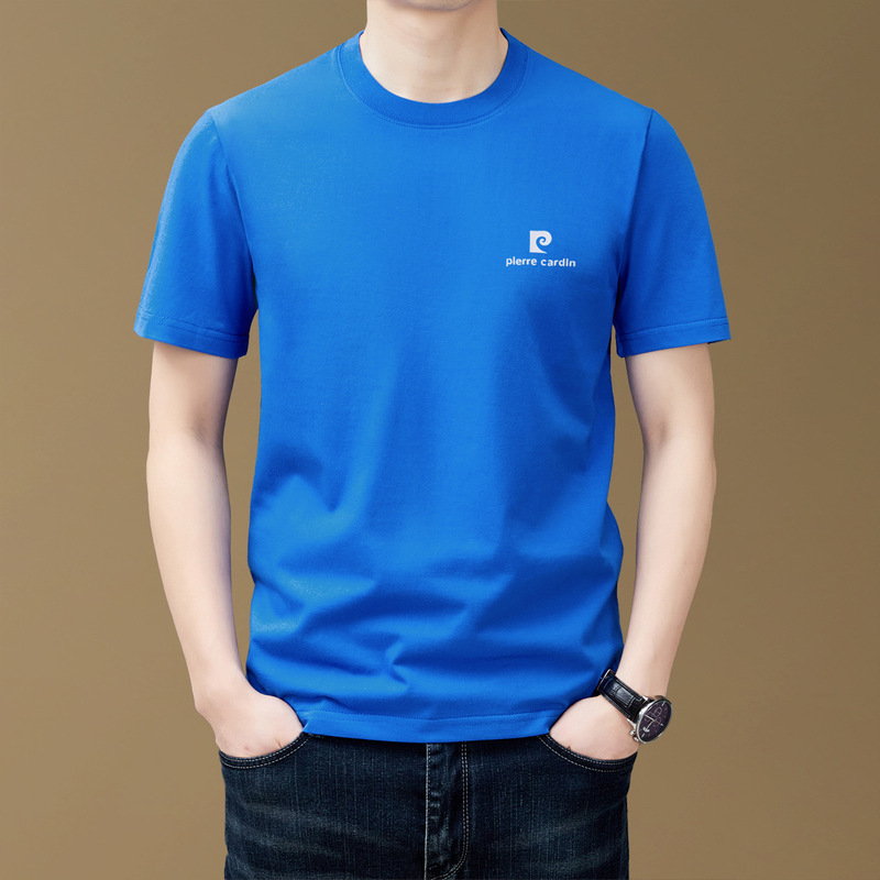 Men's Short-Sleeved T-Shirt Summer New Quality Men's Business Casual Round Neck Men's Clothing